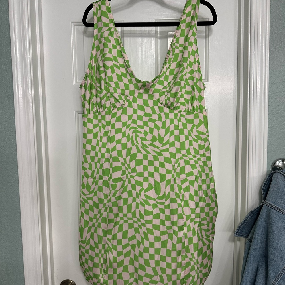 Green Checkered Dress